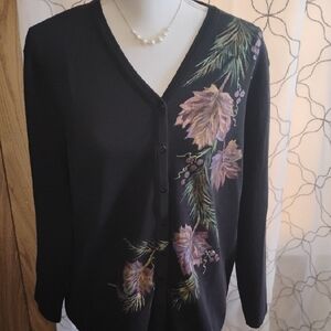 Classic Black Button Down Top